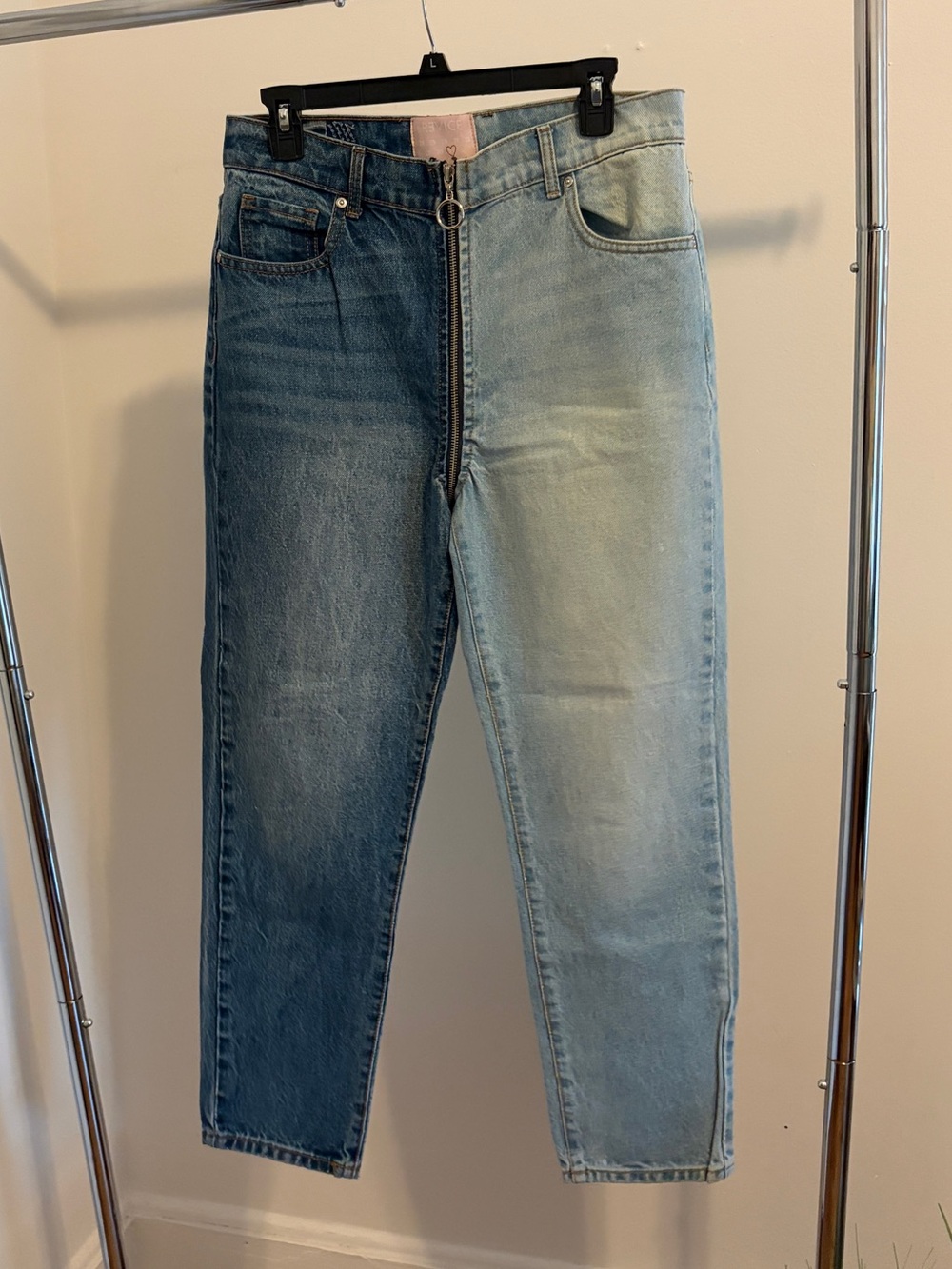 REVICE Two-Tone Split Blue Jeans